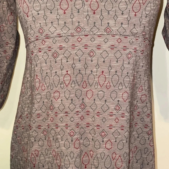 Toad & Co womens dress Small 4 6 Rosalinda falcon brown fit flare stretch 3/4 - Picture 3 of 9